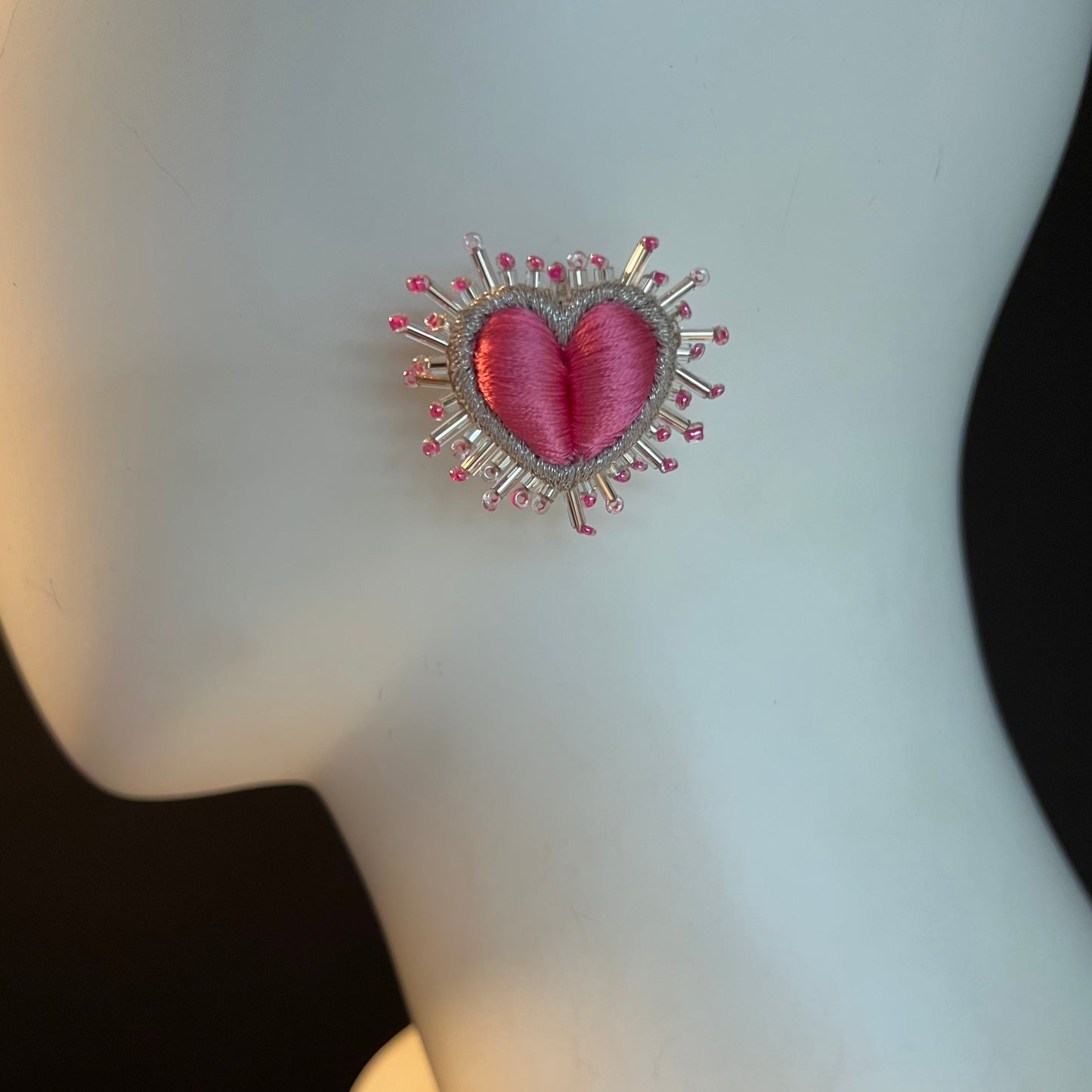 Olivia Dar Sparkle Heart Silk Earring pair