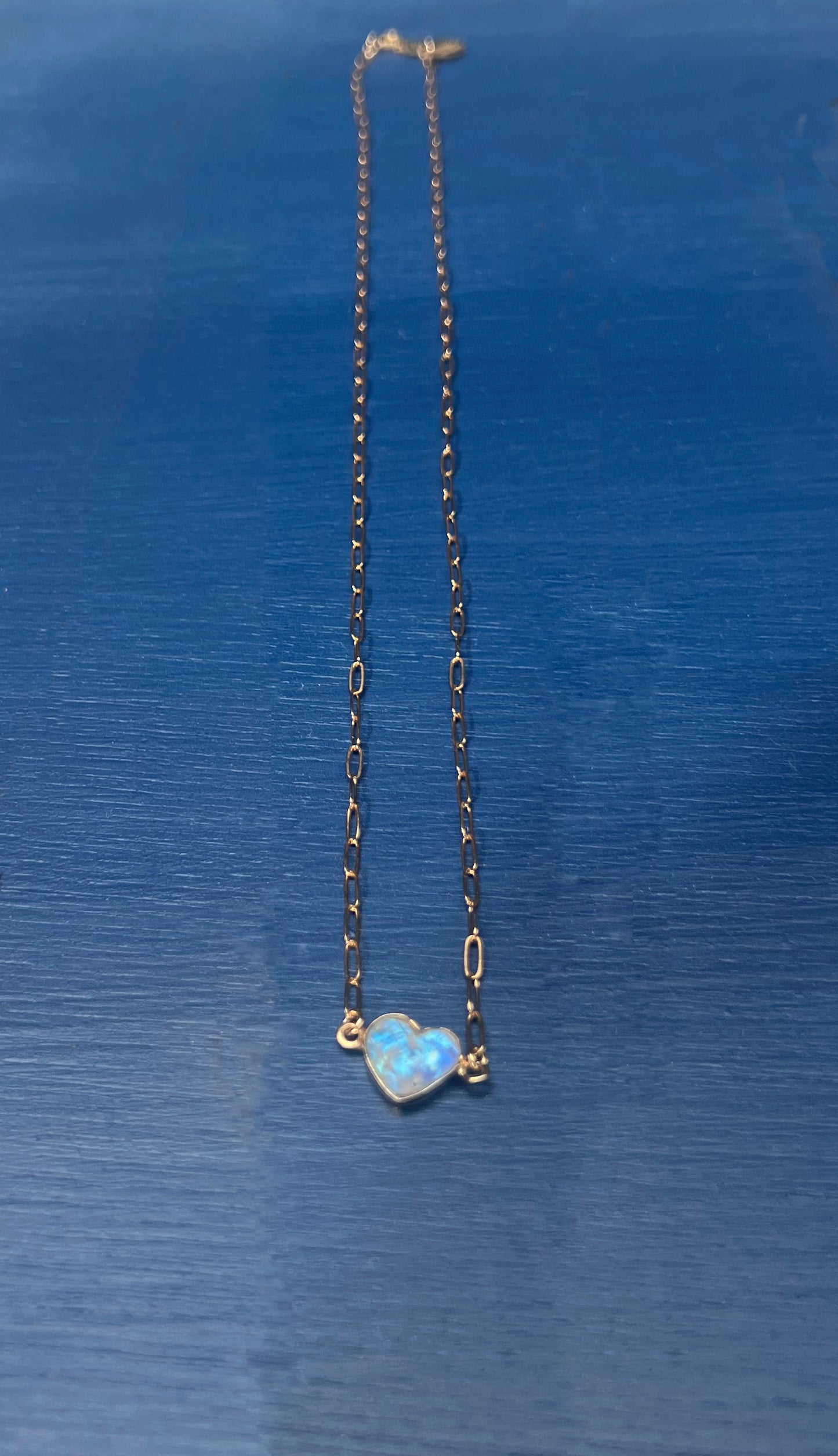 Stone Cooper Moonstone Heart inset necklace restock