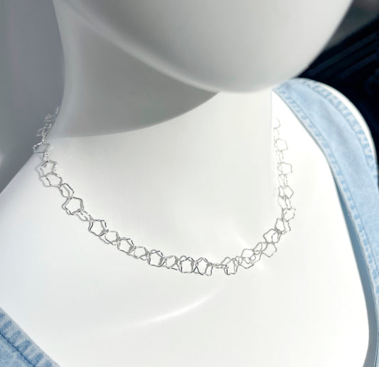 Stone Cooper Sterling Linked Star Necklace