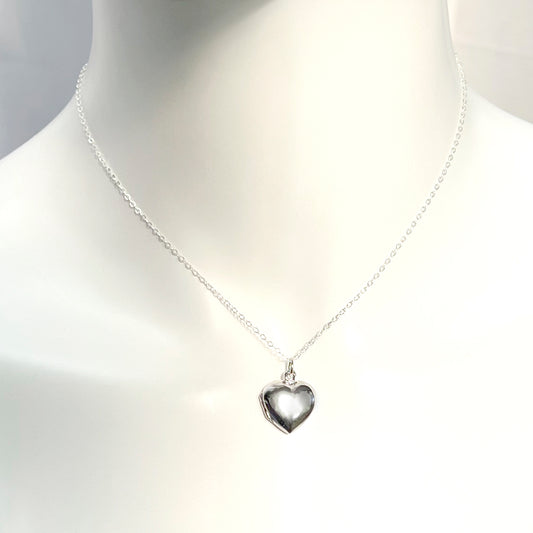 Stone Cooper Puff Heart Locket