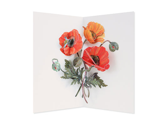 UWP Luxe Poppies pop up artisan cards