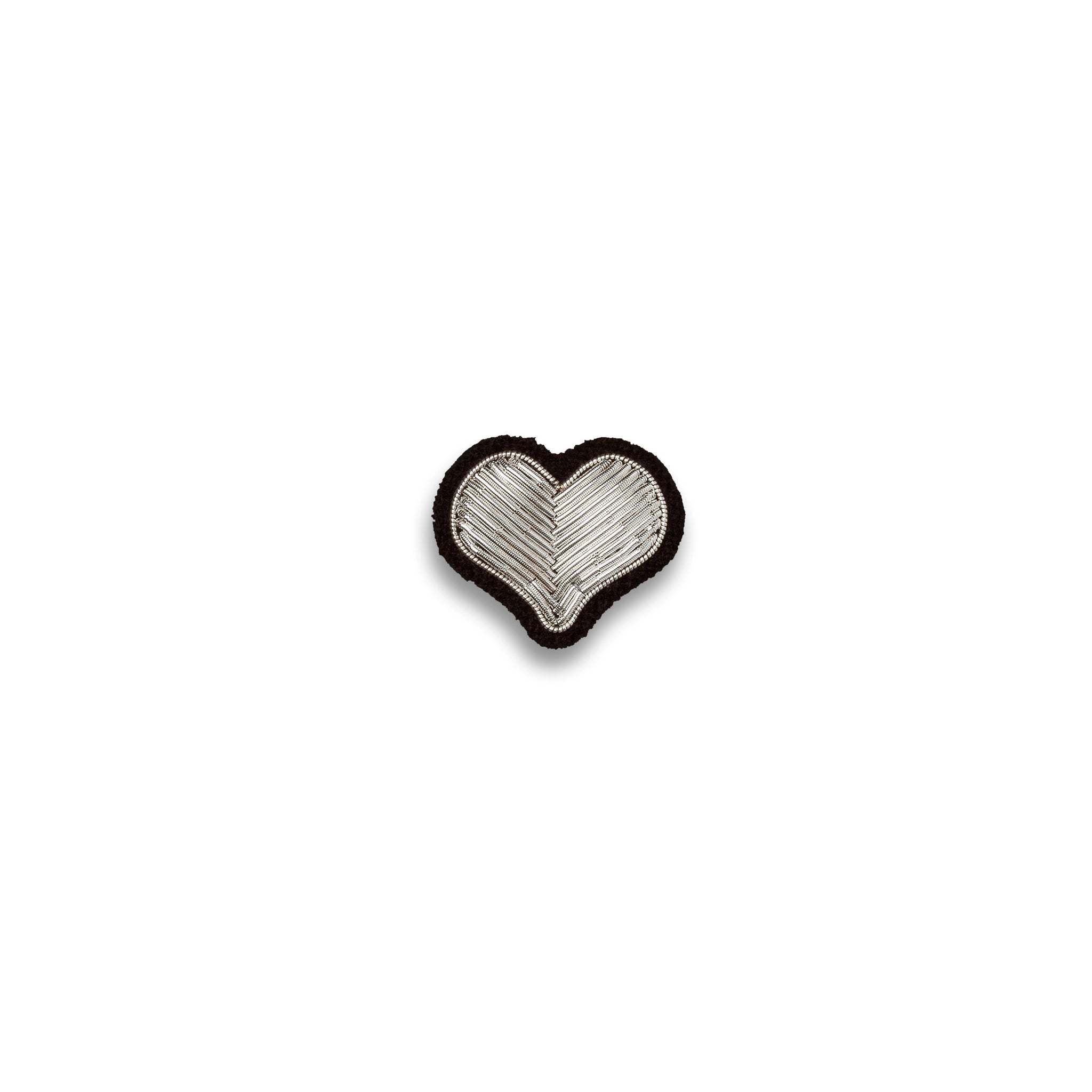 Macon & Les Quoy SILVER HEART - small brooche pin