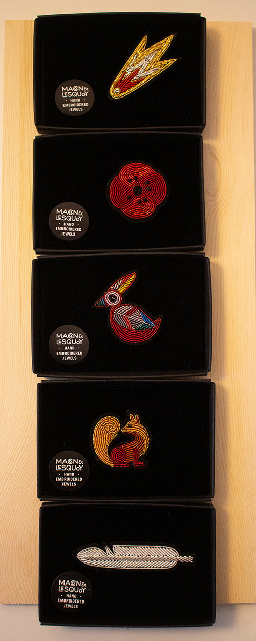 Macon & Les Quoy - Embroidered Brooch Pin (limited quantity)