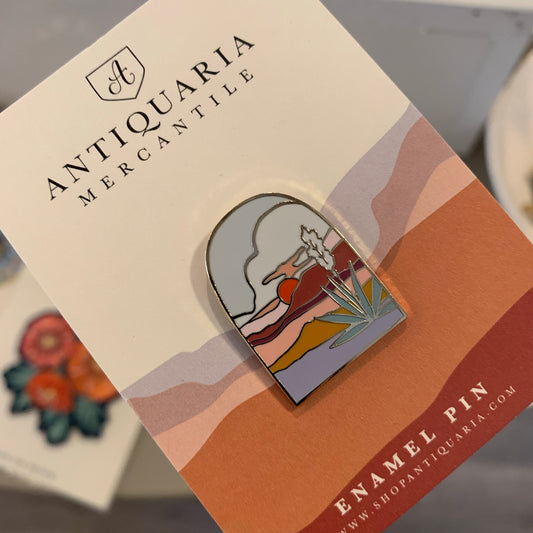 Antiquaria enamel pin Agave Sunrise