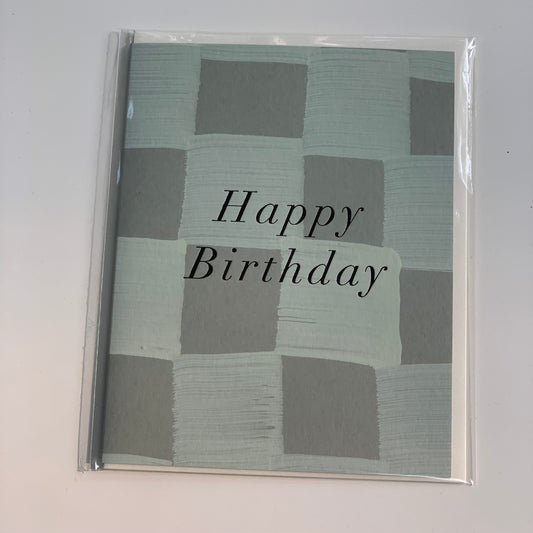 Moglea Hand painted card Checkered