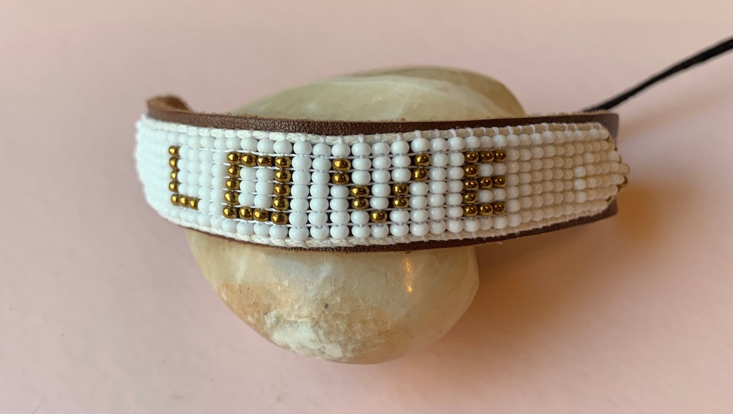 LOVE is Project - Otavalo White vegan LOVE bead bracelet