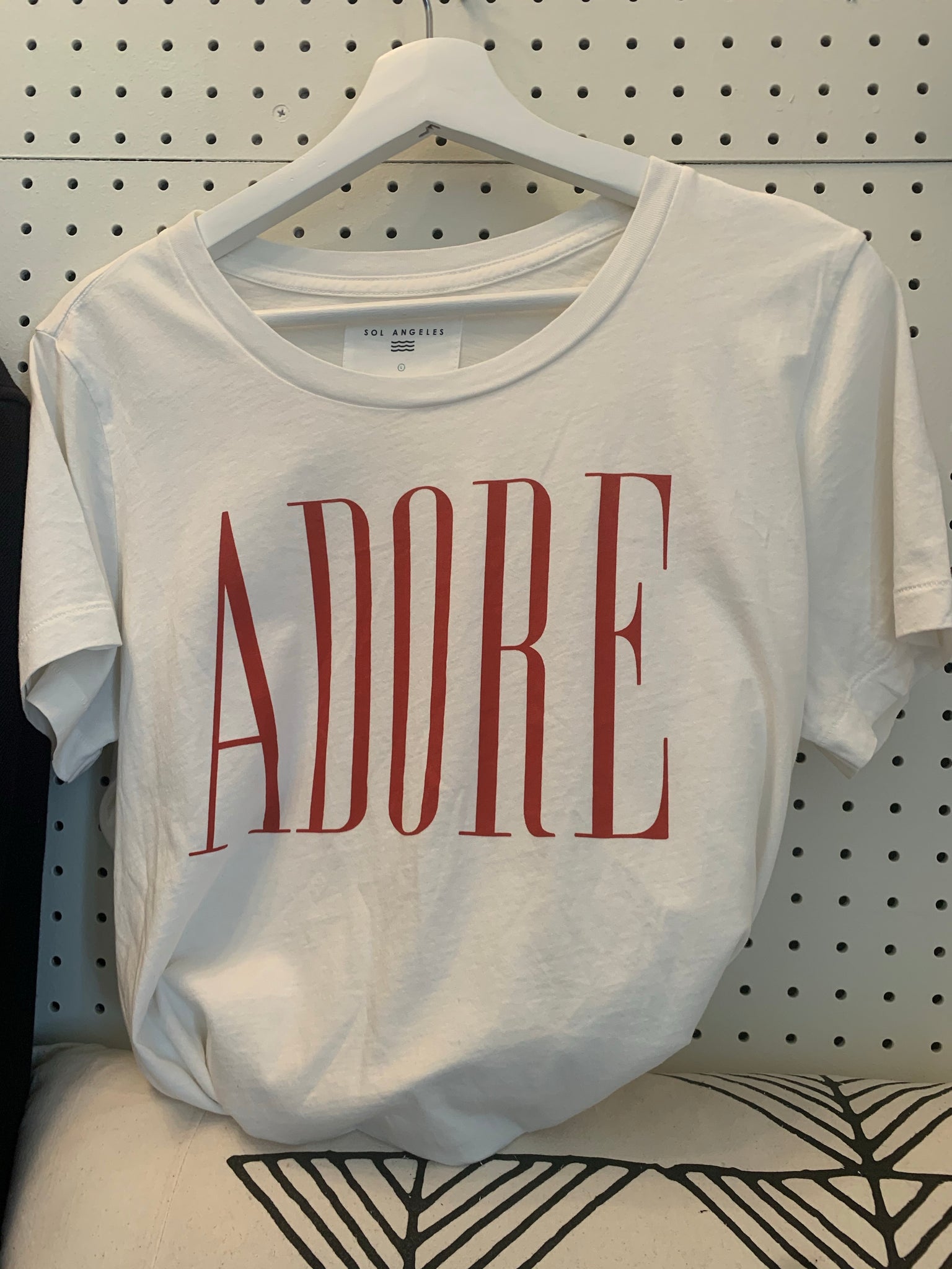 Sol Angeles Adore Crew Tee White - size L, size XL