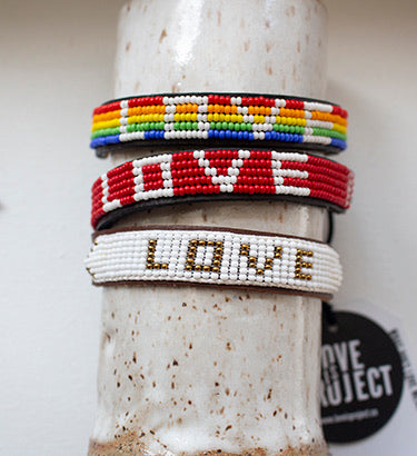LOVE is Project - Rainbow LOVE bead bracelet